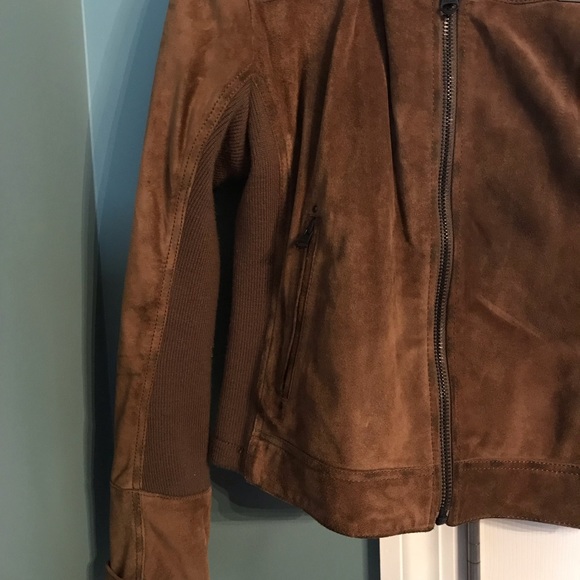 Replay Suede Leather Bomber Jacket Size Large - Picture 3 of 7